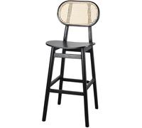 MISTERWILS Taburete alto de madera - negro - 115x46x50