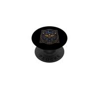 Mística Cráneo Polilla Luna Creciente Elegancia Gótica PopSockets PopGrip Adhesivo