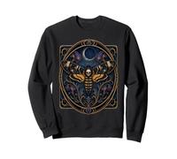 Mística Cráneo Polilla Luna Creciente Elegancia Gótica Sudadera