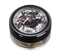 Mística Purpurina Gruesa Biodegradable Eco de Moon Glitter - Purpurina 100% Cosmética Bio para Cara, Cuerpo, Uñas, Pelo y Labios - 3g - Champán