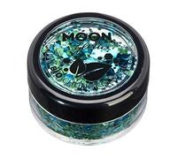 Mística Purpurina Gruesa Biodegradable Eco de Moon Glitter - Purpurina 100% Cosmética Bio para Cara, Cuerpo, Uñas, Pelo y Labios - 3g - Acuario