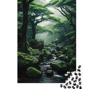 Mistico Bosque Corriente 1000 Piezas Stock De Cartas Premium Rompecabezas Conjunto Amantes De La Familia Divertido Juego Alivio del Estrés Decoración De Paredes 38x26cm/1000pcs
