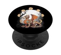 Místico bosque cuento de hadas figura dragón niños dragón PopSockets PopGrip Adhesivo