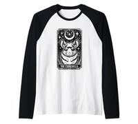 Místico Chinchilla Tarot Estilo de Carta con Estrellas Camiseta Manga Raglan