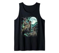 Místico Hadeda Ibis Luna Llena Cielo Cósmico Noche Camiseta sin Mangas