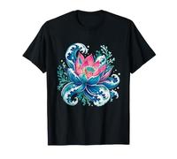 Místico Lotus Océano Olas Agua Sagrada Flor Yoga Camiseta