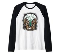 Místico Primavera Naturaleza Campanilla Flores Flor Insecto Camiseta Manga Raglan