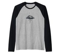 Místico Tiempo Caos Pronóstico Luna Nubes Tormenta Bruja Camiseta Manga Raglan