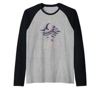 Místico Tiempo Caos Pronóstico Luna Nubes Tormenta Bruja Camiseta Manga Raglan