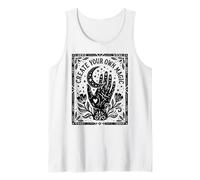 Místico Vintage Quiromancia Mano Luna Mágica Arte Popular Diseño Camiseta sin Mangas