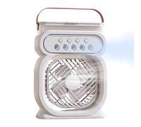 Misting Fan - Ventilador portátil de escritorio de 9,45 pulgadas, 450 ml, vaporizador personal, humidificador personal con luz nocturna de 7 colores y 3 velocidades de para casa, dormir