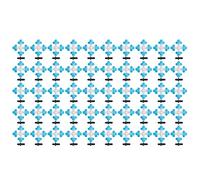 Misting Nozzle Kit 50 Pack | 4 - Outlet Fine Mist Saves Water | Garden Irrigation Accessories for Greenhouse/Lawn/Cooling | Easy Install, Lake Blue