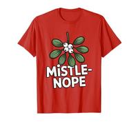 Mistle-Nope Juego de Palabras de muérdago de Bayas Blancas para los Que odian el muérdago Camiseta