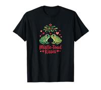 Mistle-Toad Kisses - Lindas Ranas navideñas Debajo del muérdago Camiseta