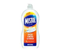 Mistol - Lavavajillas a mano - Detergente Lavavajillas Líquido Concentrado - Poderoso Eliminador de Grasa y Manchas Difíciles con Efecto Abrillantador, 900ml