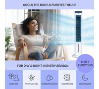 Mistral 5 en 1 Climatizador ionizador 360 m³/h mando a distancia Klarstein