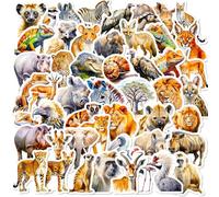 Mistree 50 Pegatinas Animales 3D, Pegatina Animales Vivos, 5 CM