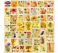 Mistree 50 Pegatinas Niños Mariposa, Flores, Aves para PC Portatil, Scrapbook, Skate, 5 CM