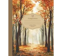 Misty Autumn Forest Composition Notebook: College Ruled Notebook with Cozy Woodland Fall Cover | 120 Pages (7.5" x 9.25") | Seasonal Journal for Writing, School, and Everyday Notes