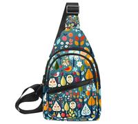 Misty Pine Forest on the Mountain Slope in a Nature Reserve - Bolsa bandolera para mujeres y hombres, bolsa cruzada de hombro, mochila de viaje, Multicolor 08, 11.8x7x1.5in/30x18x4cm