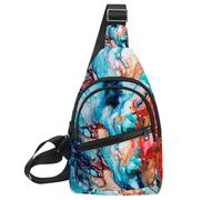 Misty Pine Forest on The Mountain Slope in a Nature Reserve - Bolso cruzado con correa de hombro ajustable, bolsa de hombro para hombres y mujeres, mochila bandolera para viajes, ciclismo, trabajo,