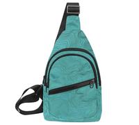 Misty Pine Forest on The Mountain Slope in a Nature Reserve - Bolso cruzado con correa de hombro ajustable, bolsa de hombro para hombres y mujeres, mochila bandolera para viajes, ciclismo, trabajo,