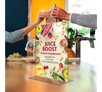 MISUE PACK 5 Uds. Expositor Metacrilato Transparente A3 de Sobremesa de PET | Vertical | Soporte para Menus de Restaurante - Porta Cartas Transparente