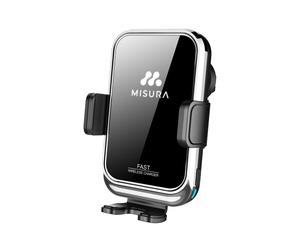 MISURA MA04 - Soporte para teléfono de coche con carga inalámbrica QC3.0 SILVER