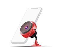 MISURA Mobile phone holder MA05 with vacuum suction cup and wireless charging QC3.0 -RED