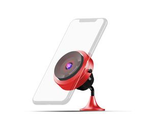 MISURA Mobile phone holder MA05 with vacuum suction cup and wireless charging QC3.0 -RED