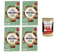 Misura, Naturìcca Plant Based biscotti avena e dattero,Naturìcca Plant Based Galletas de avena y dátiles, 4 x 260 g+Polpa italiana Gourmet 400 g