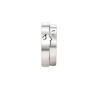 MISUVRSE 2pcs beso ajuste parejas novio amante de la amistad pareja anillos ajustables conjunto amante joyería regalo para mujeres hombres anillos de combinación para parejas amigos
