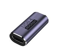 MISUVRSE Adaptador compacto tipo C hembra a macho, convertidor de transferencia de datos de 40 Gbps, conector tipo C, adaptador tipo C