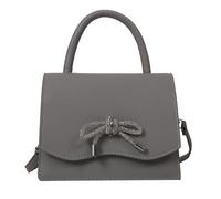 MISUVRSE Bolso bandolera de moda con adorno de lazo. Bolso de PU perfecto para ir de compras, viajes y citas. Adorno de lazo para mayor encanto, gris