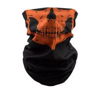 MISUVRSE Bufanda elástica suave para el cuello, diseño de calavera, cubierta facial para ciclismo, escalada y clima frío, protector de cuello, accesorios de ciclismo, Amarillo 327, Talla única