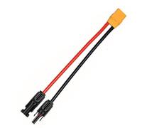MISUVRSE Cable adaptador de panel solar XT90 de alto rendimiento para transferencia de energía eficiente, fuerte conductividad, buen cable de aislamiento