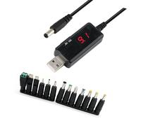 MISUVRSE Cable de refuerzo de PVC USB a DC5.5 y 13 adaptadores de 5 V a 9 V, 1 juego para uso a largo plazo en caso de uso frecuente con USB