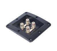MISUVRSE Caja de conexión de altavoz profesional, caja de terminales de altavoz ABS, conexión paralela de 4 vías, postes de conexión rojo y negro, cruce de camino