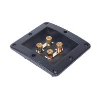 MISUVRSE Caja de conexión de altavoz profesional, caja de terminales de altavoz ABS, conexión paralela de 4 vías, postes de conexión rojo y negro, cruce de camino