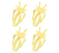 MISUVRSE Clip de soldadura de plástico para pájaros, resistente a los masticadores, productos simples, pinzas para servir loros, clip de dieta, 4 piezas más seguras para jaulas