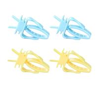 MISUVRSE Clip de soldadura de plástico para pájaros, resistente a los masticadores, productos simples, pinzas para servir loros, clip de dieta, 4 piezas más seguras para jaulas