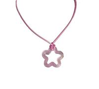 MISUVRSE Collar retro trenzado de color con diseño de estrella, cadena para el cuello, cadena para el cuello, accesorios para mujer