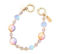 MISUVRSE Correa para teléfono móvil, cadena de teléfono móvil para mujer, collar de perlas coloridas, colgante para teléfono móvil, amuleto, cordón antipérdida, pulsera, pulsera