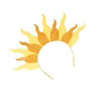 MISUVRSE Diadema brillante con sol, diosas del sol, diademas de halos, accesorios para el pelo de fiesta rave, diadema de fuego, diadema, llamas de Halloween, accesorios para el cabello