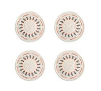 MISUVRSE Juego de 4 manteles individuales aislantes de calor tejidos naturales, alfombrillas de comedor, cojines aislantes del calor, decoración del hogar, uso fácil de usar manteles individuales