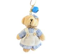 MISUVRSE Lindo oso de peluche llavero llavero colgante coche magia para mujeres bolsas y mochilas regalo para mujeres, Blue Striped Bear Gi
