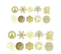 MISUVRSE Orgonita Pegatinas Cobre Adhesivo Forma de Resina Pegatinas para Fabricación de Joyas Artesanías Cobre, A, como se describe