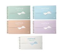 MISUVRSE Pack de 5 cuadernos de bolsillo con técnicas de memoria científica y hojas de papel resistentes para aprender palabras, tamaño de bolsillo