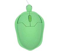 MISUVRSE Ratones con forma de tortuga, color verde, portátil, con cable, óptico, 1200 DPI, para negocios, viajes, oficina, hogar, escuela