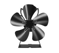MISUVRSE Ventilador de estufa de 5 aspas con circulación eficiente de calor, sin electricidad, gran aire, para chimeneas, quemadores de leña, silencioso